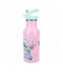BOTELLA ALUMINIO TERMICA CON PAJITA 500ML STITCH T