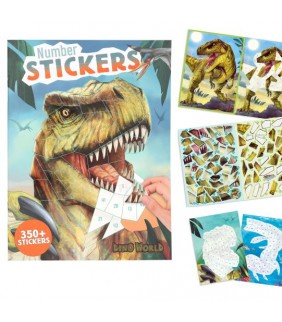 Dino World libro de pegatinas por números
