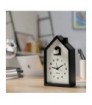 Reloj despertador cuco casita blanco y negro