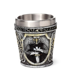 Vaso de Chupito Caballero Medieval Negro