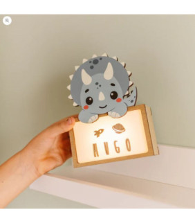 Lámpara de Sobremesa Dinosaurio Triceratops
