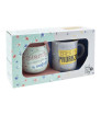 SET DE 2 TAZAS: TAZA OVALADA MAMA 400ML Y TAZA VIN