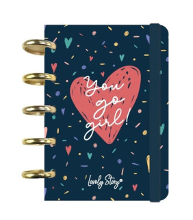 CUADERNO CUADRICULA / NOTEBOOK A6 - YOU GO GIRL