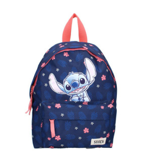 MOCHILA INFANTIL STITCH CON BOLSILLO FRONTAL MARIN