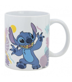 TAZA CERAMICA SB 325 ML EN CAJA STITCH HAWAIAN FLO