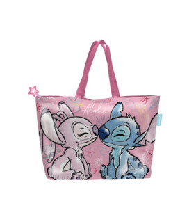 BOLSO PLAYA 48X32CM STITCH CON CREMALLERA