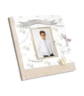 LIBRO FOTOS COMUNION NIÑO BICICLETAS