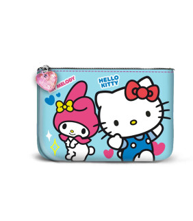 Hello Kitty Azul Monedero Cuadrado Pequeño Hello K