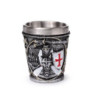 Vaso de Chupito Caballero Medieval con Escudo Blan