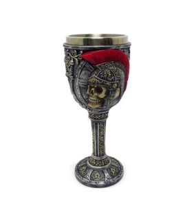 Copa Decorativa Calavera Soldado Romano