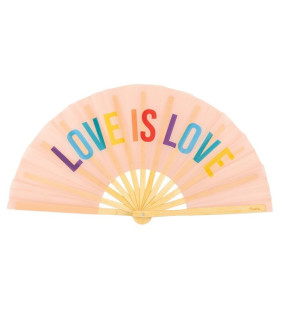 Abanico XXL Hand fans ?Love is love? Rainbow