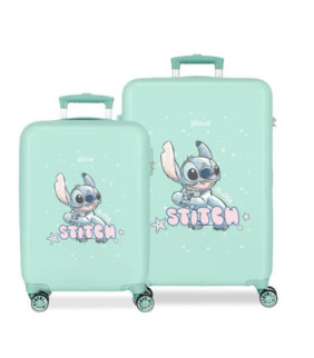 TROLLEY ABS 55CM.4R. LOVELY STITCH TURQUESA