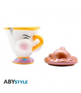 TAZA 3D DISNEY LA BELLA Y LA BESTIA CHIP CON BURBU