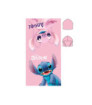 Poncho toalla Stitch Disney microfibra Rosa/Azul
