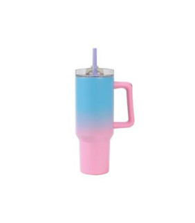 Taza de Viaje 1200Ml Rosa/Azul Sombreada