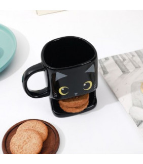 Mug Cookie Pocket gato negro Itotal