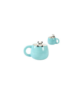 I TOTAL® taza de cerámica con animales en el borde