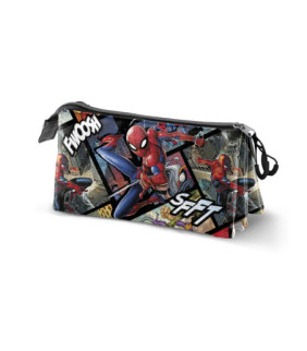 Spiderman Multicolor Estuche Portatodo Triple Spid