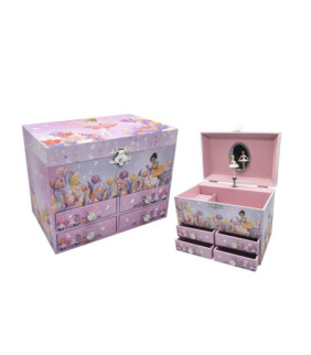 JOYERO MUSICAL C/4 CAJONES MD. JK235 19x12x15cm