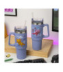 Minecraft Purple 900ml Vaso aislante y pajita Mine