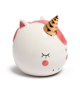 Hucha de Cerámica Unicornio Arcoíris Encantado Bla