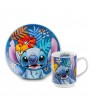 Set plato postre Stitch Azul