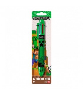 Boligrafo 6 colores Minecraft