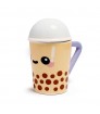 Taza de Cerámica con Tapa Foodiemals Boba Té con B