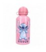 BOTELLA INFANTIL ALUMINIO 500ML ROSA STITCH