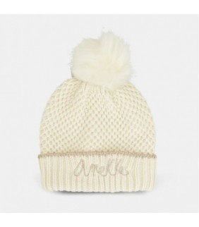 Gorro de punto beige Anekke