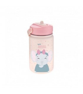 Botella CON ADAPADOR ELEFANTE ROSA