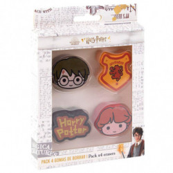 Pack 4 gomas de borrar Harry Potter