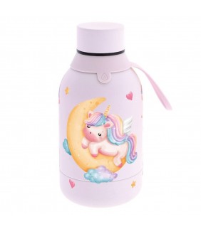 BOTELLA TÉRMICA UNICORNIO LUNA CON TAPON