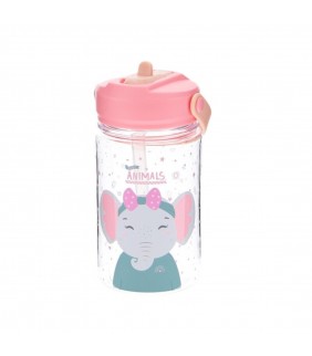 Botella de tritán con tapón infantil ELEFANTE