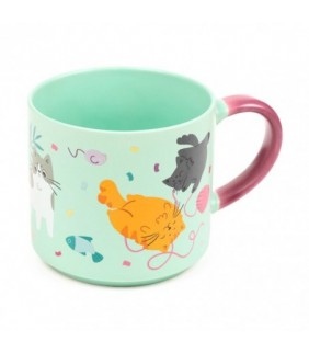 Beans & Co Cat Large Porcelain Mug