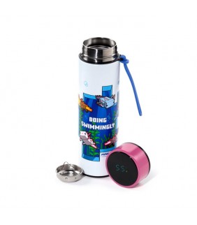 Botella Termo con Termómetro Minecraft Ajolote