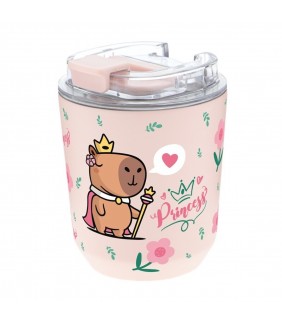 VASO TÉRMICO  280ML - PINK - QUEEN CAPIBARA