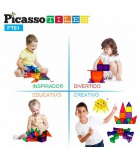 Picasso Tiles Bloques Magnéticos 61 piezas