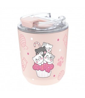 VASO TÉRMICO / THERMAL CUP 280 ML - PINK - CATS