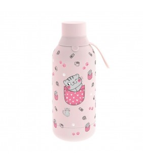 BOTELLA TÉRMICA 500ML  - PINK - CATS