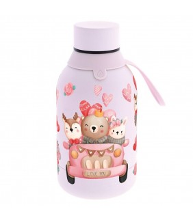 BOTELLA TÉRMICA 350ML - PINK - CAR LOVELY TRAVELLE