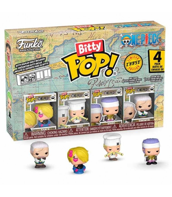Blister 4 figuras Bitty POP One Piece Sanji