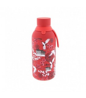 BOTELLA ACERO 500ML - CORAL RED JAPAN VIBES