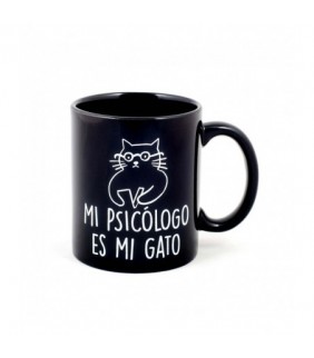 TAZA MI PSICOLOGO ES MI GATO
