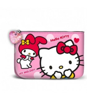 Hello Kitty Lovely-Monedero Cuadrado Pequeño, Rosa