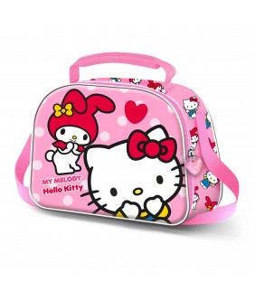 Hello Kitty Lovely-Bolsa Portamerienda 3D, Rosa