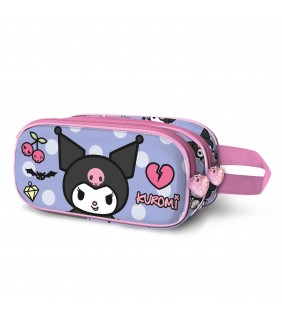 Hello Kitty Kuromi Rebel-Estuche Portatodo 3D Dobl