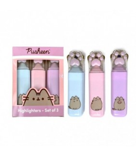 Set de 3 Subrayadores Gato Pusheen