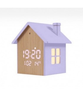 Reloj Despertador Casita Lila I Total