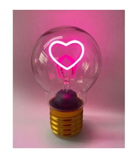 Luz Con Forma De Bombilla Heart